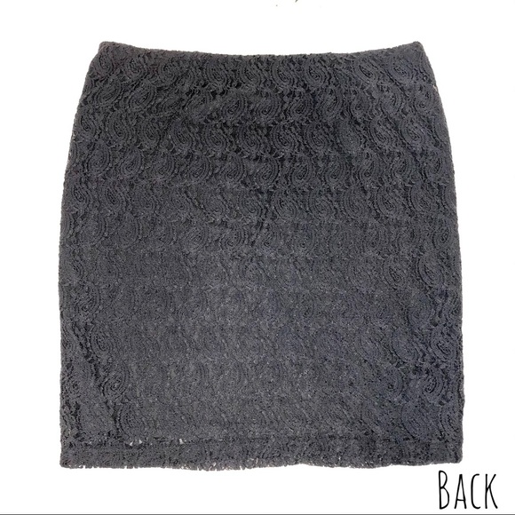 DressBarn Black Lace Skirt Petite 16 Plus size - Picture 12 of 13